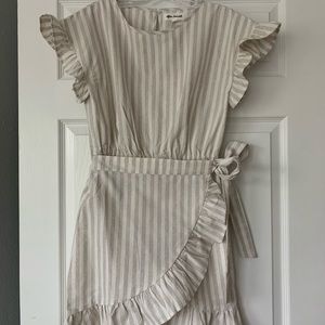 Striped wrap dress